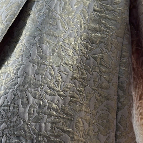 Zara blazer Gold jacquard jacket elegant pretty business casual event sz lg - Picture 8 of 10